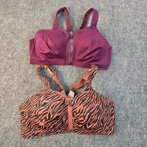 Victoria's Secret Sport Incredible Knockout Ultra Max Bra 38DD Lot of 2 Zip